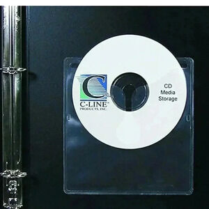 Self-Adhesive CD Holder, 5.33 x 5.66 Inches, Clear